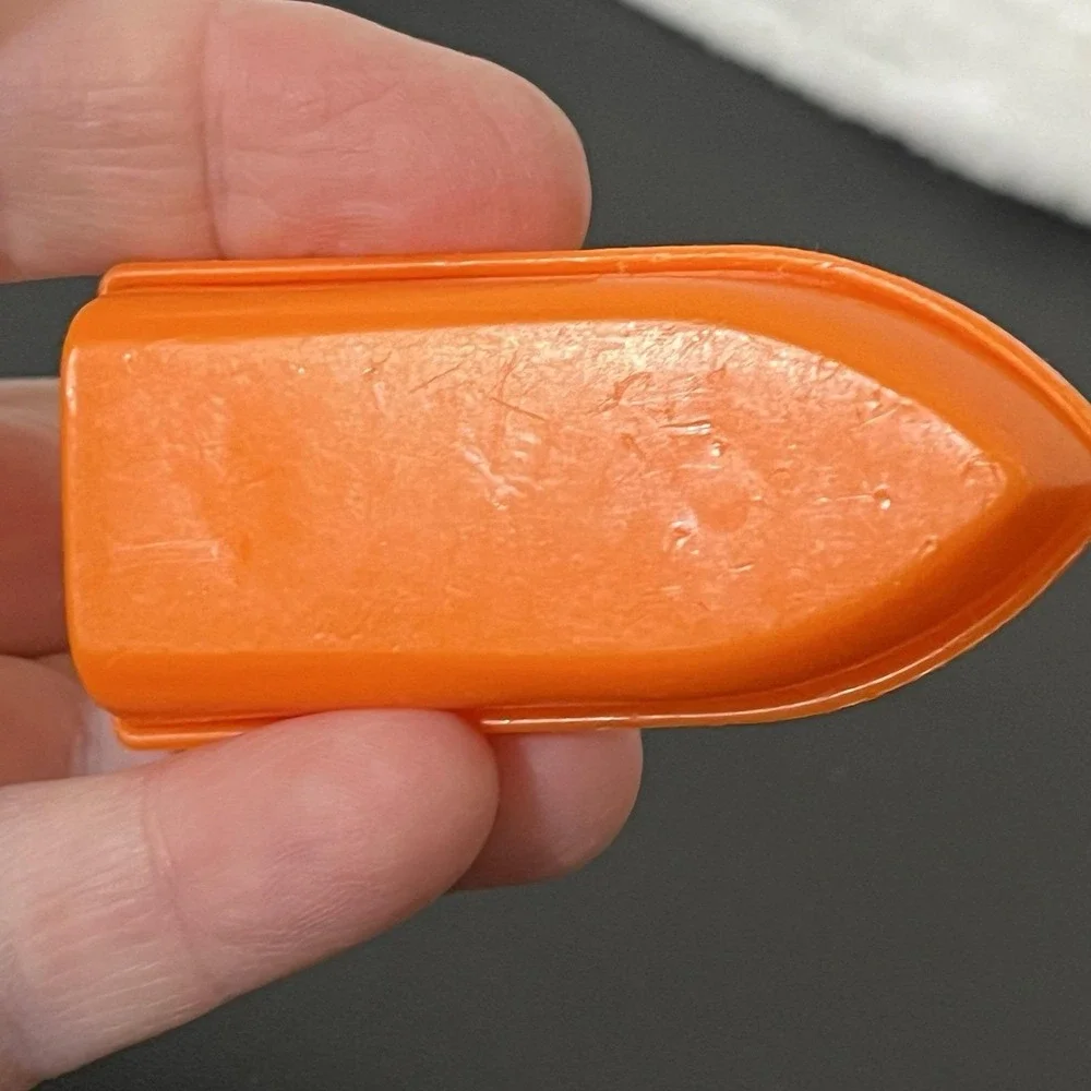 1993 Little Caesars Pizza Meal Prize Orange Boat SS CAESARS Diving Water Toy VTG